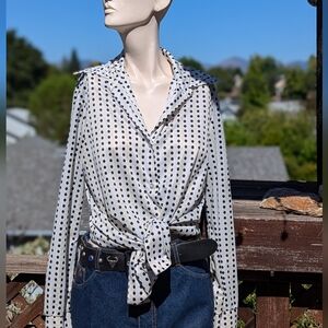 Vintage Polka Dot Button Up